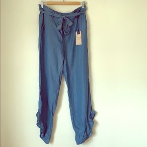 Blue Earth lyocell ruffle hem pant